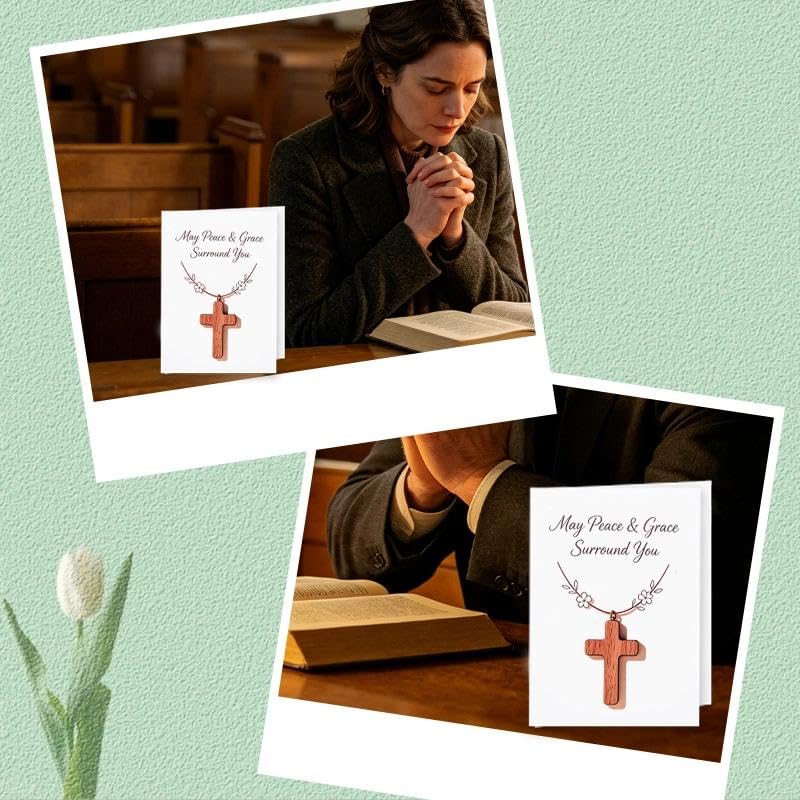 Christian Cross Pocket Hug Token Catholic Religious Greeting Cards with Cross Christians Gifts for Church Christmas Conference Gifts for Women Men Prayer Faith Christmas Exchange Card for Friend Guest - color: Christians Gifts Card