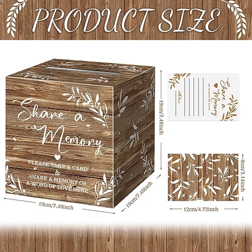Pajean 50 Share a Memory Cards and Box, Wood Color, Classic - color: Wood Color, style: Classic