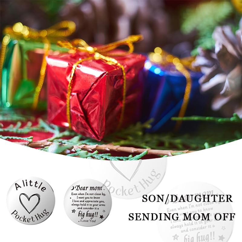 Pocket Hug Token for Women Men Him Birthday Inspirational Gifts for Daughter Friend Long Distance Gifts for Wife Mom - color: Dear Mom