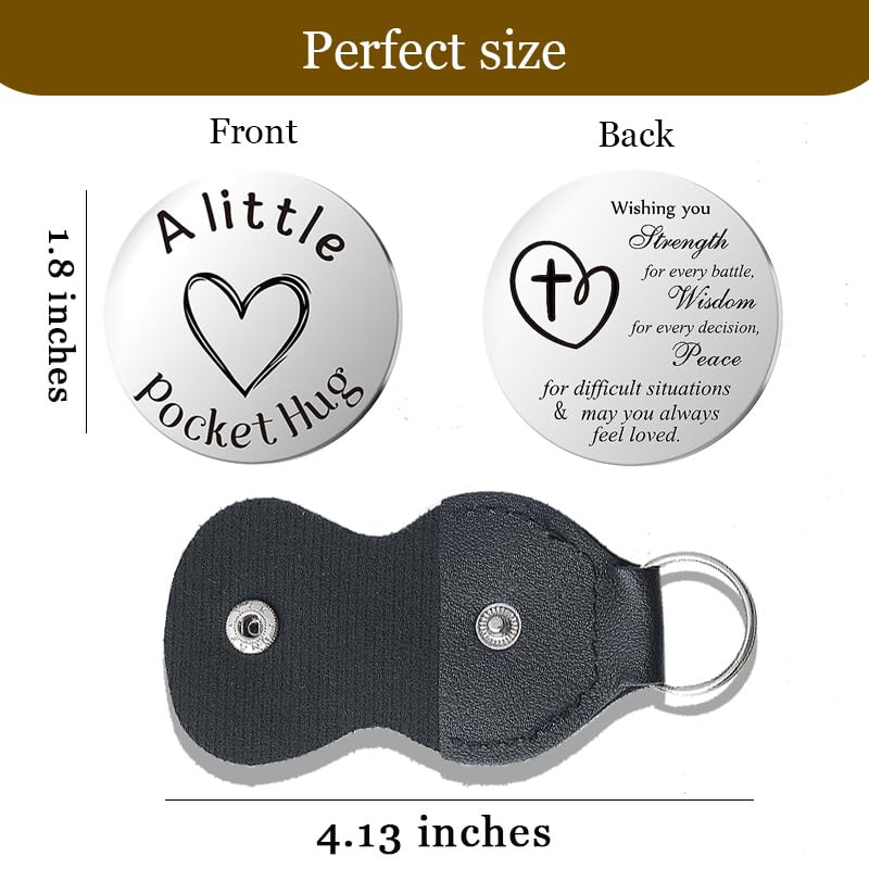 Pocket Hug Token for Women Mom Friend Birthday gifts for Her Him Long Distance Gifts for Men Dad Son Inspirational Keychain - color: Wishing You Strength
