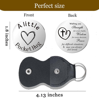 Pocket Hug Token for Women Mom Friend Birthday gifts for Her Him Long Distance Gifts for Men Dad Son Inspirational Keychain - color: Wishing You Strength