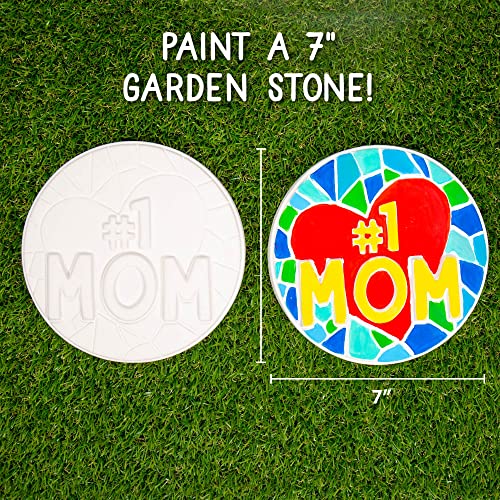 Creative Roots Paint Your Own #1 MOM Stepping Stone, Craft Kits for Kids, Ceramics to Paint, Ages 6+ - style: #1 Mom