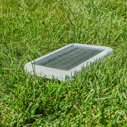 Durable Temporary Grave Marker with Stake, Carbon - color: Carbon