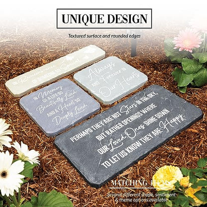 Pavilion Gift Company – Life So Beautifully Lived – 7.75” Indoor Outdoor Weatherproof Decorative Garden Stepping Stone Beloved Grave Memorial in Memory Bereavement Remembrance Loss Gift