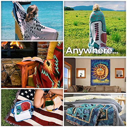 Pure Country Weavers There are No Tears in Heaven - Sympathy Bereavement Gift Tapestry Throw Woven from Cotton - Made in the USA (72x54) - color: No Tears, size: 72" x 54"