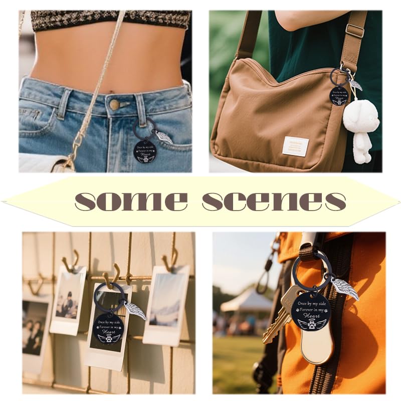 yaozeio Dog Pet Memorial Sympathy Gifts for Loss of Dog Memorial Sympathy Keychain Remembrance Key Ring for Loss of Dogs