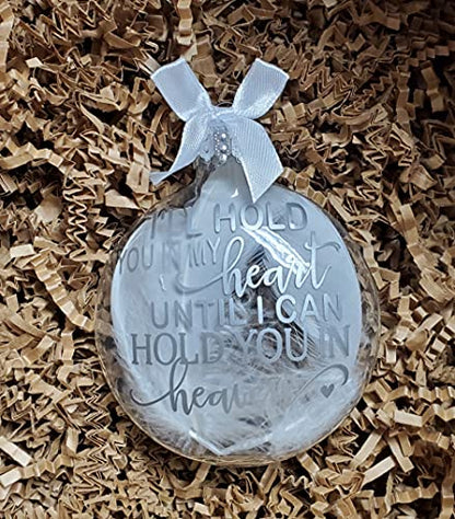 Memorial Gift Funeral Heaven Christmas Ornament Miscarriage Baby Loss Angel Wings in Loving Memory