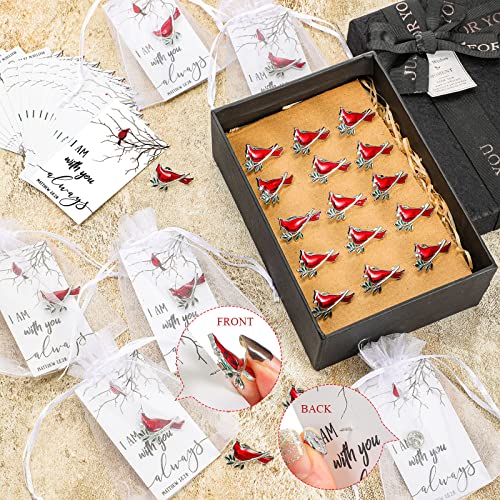 Geosar 150 Pcs Cardinal Pins Bulk Funeral Favors for Gifts, Classic - style: Classic