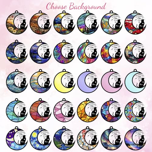Custom Cat Memorial Suncatcher, Personalized with Name and Breed, Loss of Pet Sympathy Gift for Cat Lovers, Stained Glass Look Acrylic Ornament - color: #2 Cat Suncatcher