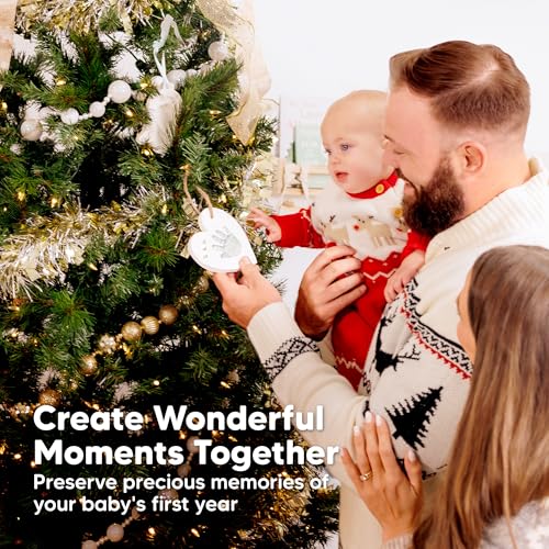 Baby Hand and Footprint Kit, Personalized Baby Christmas Ornament (Chime) - color: Chime