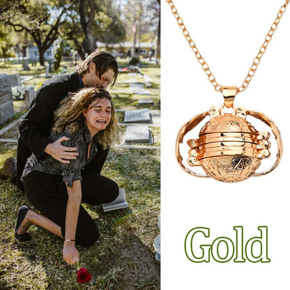 YALLNASL Angel Wing Locket Necklace With Photo Album Necklaces Memorial Gifts for loss of Daughter Son Christmas Birhthday Gift - color: Gold