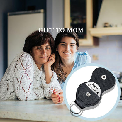 Pocket Hug Token for Women Mom Friend Birthday gifts for Her Him Long Distance Gifts for Men Dad Son Inspirational Keychain - color: Mom You Left Me