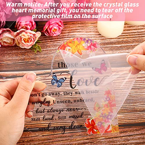 Jetec Sympathy Bereavement Gift for Loss of Loved One,6 x 6 x 0.6 Inch | Acrylic Heart, Memorial Condolence Grieving Keepsake for Mom Dad Grandma, Remembrance Decor, Sympathy Gifts Standing - size: 6 x 6 x 0.6 Inch