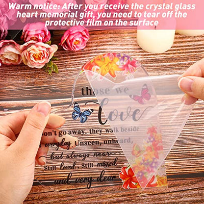 Jetec Sympathy Bereavement Gift for Loss of Loved One,6 x 6 x 0.6 Inch | Acrylic Heart, Memorial Condolence Grieving Keepsake for Mom Dad Grandma, Remembrance Decor, Sympathy Gifts Standing - size: 6 x 6 x 0.6 Inch
