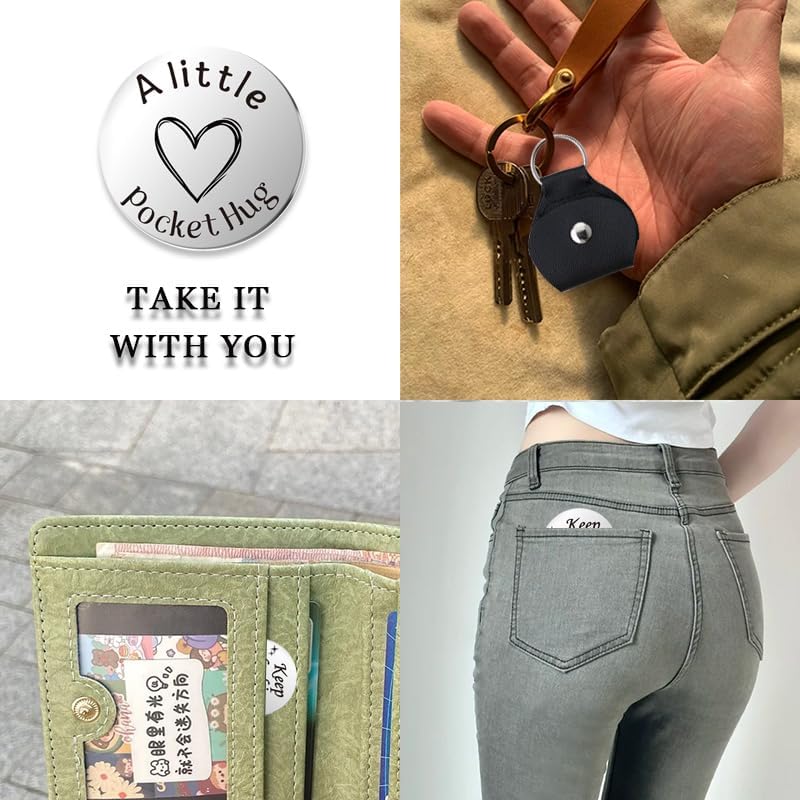 Pocket Hug Token for Women Men Him Birthday Inspirational Gifts for Daughter Friend Long Distance Gifts for Wife Mom - color: Keep Fucking Going