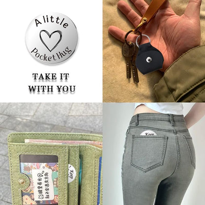 Pocket Hug Token for Women Men Him Birthday Inspirational Gifts for Daughter Friend Long Distance Gifts for Wife Mom - color: Keep Fucking Going