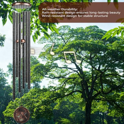 60” Large Wind Chimes for Outside, Deep Tone Hummingbird Decor - size: 60" Hummingbird