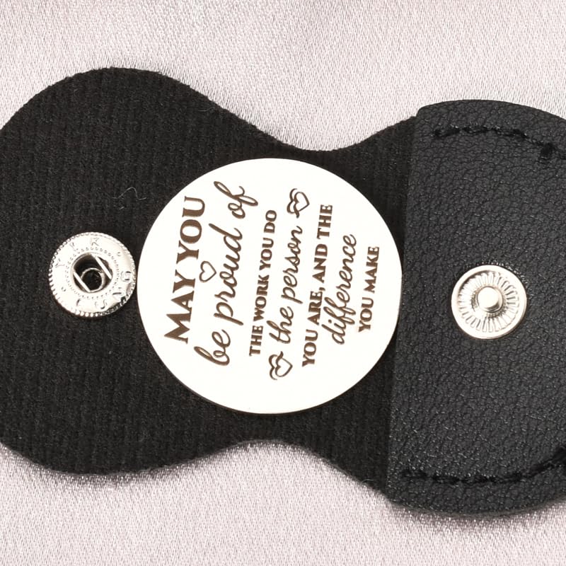 Sisadodo Pocket Hug Token Long Distance Relationship Keepsake Gifts for Women Birthday Christmas Gifts With Leather Keychain - color: May You Be Proud of the Work You Do