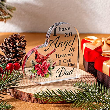 Karenhi 4 Inch Red Cardinal Memorial Gift Dad, Angel Heaven Sympathy - size: 4 Inch, style: Dad