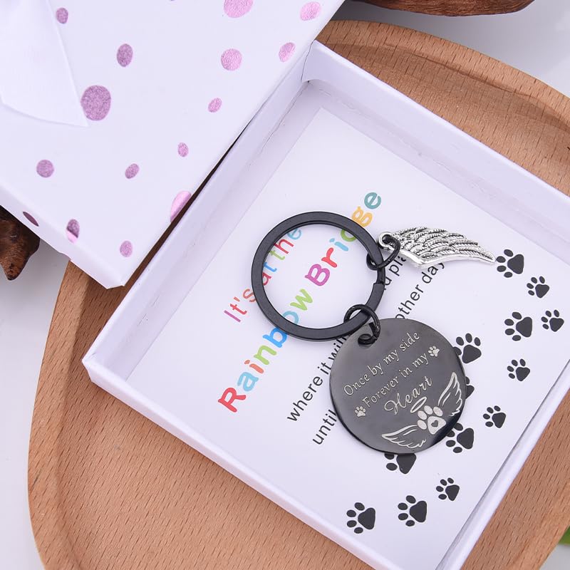 yaozeio Dog Pet Memorial Sympathy Gifts for Loss of Dog Memorial Sympathy Keychain Remembrance Key Ring for Loss of Dogs