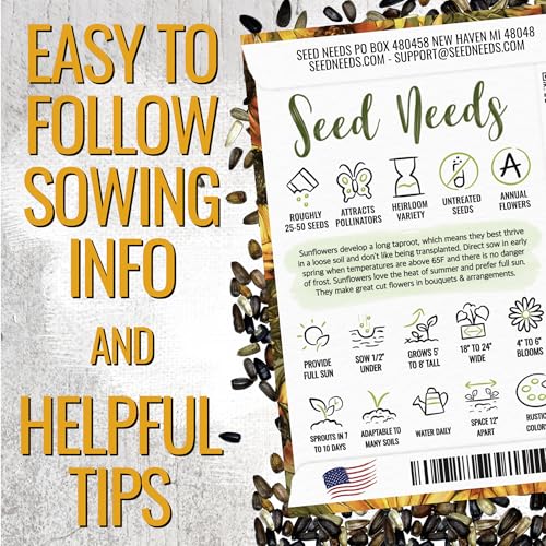 Seed Needs Sunflower Seed Packet Gift Favors for Weddings & Bridal Showers - size: 30 Packs, style: FAV-002