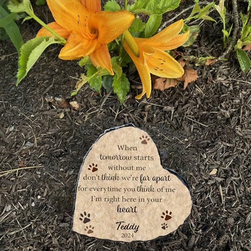 Personalized Cat Memorial Stone, Dog Cat Loss Memorial Gift, Loss of Cat Sympathy Gift, Memorial Plaque Pet Passing Away Gift (S-008) - color: S-008
