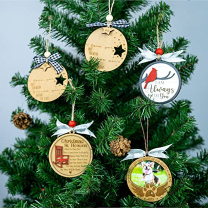 Christmas in Heaven with Chair Ornaments, Memorial Christmas Ornaments, Christmas Memorial Keepsake, for Grandma Grandpa Mom Dad. - style: Christmas in Heaven