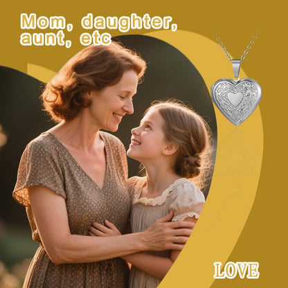 Custom Photo Locket Necklace for Women Mother Aunt Birthday Gifts from Niece Daughter Memory Memorial Gifts for Loss of Loved One Mother Daughter Locket Necklaces for Women