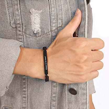 Urn Bracelet for Ashes Cremation Jewelry Braided Rope Adjustable Bangle Stainless Steel Memorial Bracelets Ash Holder Keepsake Jewelry-Always in My Heart - color: 2pcs-Silver/Black