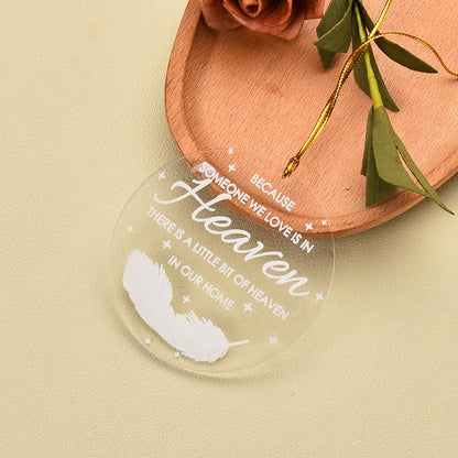 Christmast Memorial Ornaments Rremember Keepsake, Bereavement Memorial Gifts for Loss of Loved One Because Someone We Love is in Heaven Sign, Christmast Cardinal Ornament for Loss of Loved One