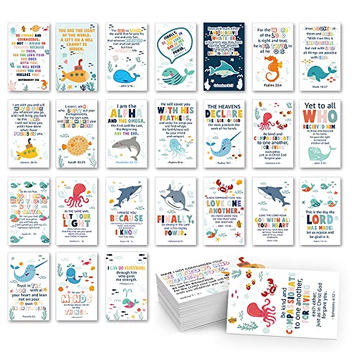 60 Pcs Mini Bible Verse Cards for Kids: Assorted Scriptures, 2"x3.5" Size, Prayer Cards for Kids, Perfect for Children's Bible Studies, Daily Devotional, Inspirational Christian Gift - color: Style 01
