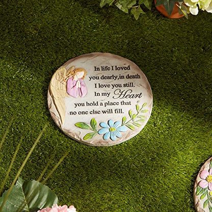 DII Memorial Stepping Stone Collection, Cement, in Life I Loved, 9.75 Diameter - color: In Life I Loved