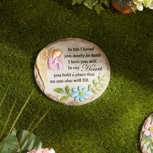 DII Memorial Stepping Stone Collection, Cement, in Life I Loved, 9.75 Diameter - color: In Life I Loved