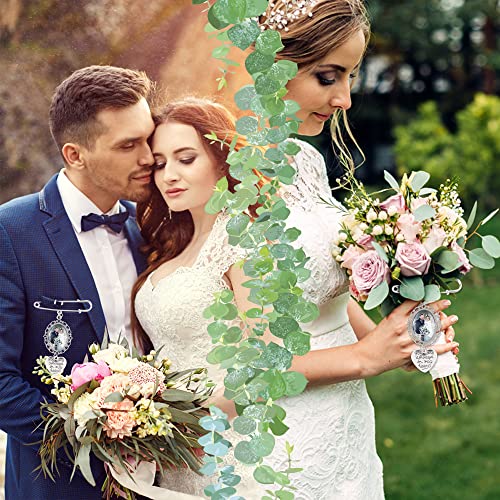 Bylion 2 Sets Wedding Bouquet Photo Charms Bridal Bridegroom Charm | DIY Pin Brooch Making Kit Bouquet Picture Charm for Wedding Memory Friend Graduation Gift, You are Always in My Heart - color: Single Lacy