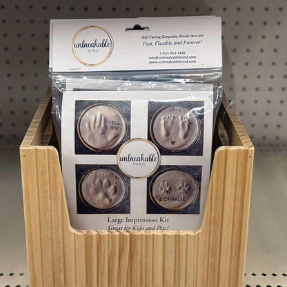 Unbreakable Bond® Pet Paw Print Memory Kit, Self-Curing Molding Putty with Gold Display Tin, No-Bake Pet Memorial Impression Set (Large) - size: Large