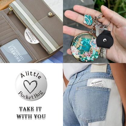 Pocket Hug Token for Women Men Him Birthday Inspirational Gifts for Daughter Friend Long Distance Gifts for Wife Mom - color: My Grandson