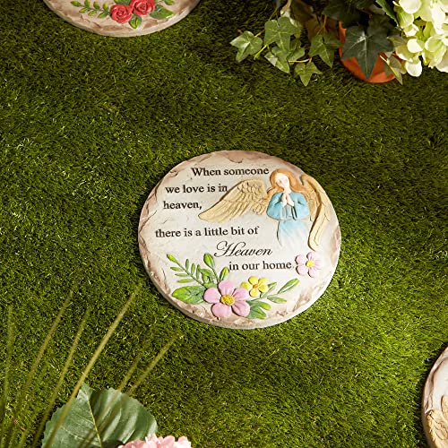 DII Memorial Stepping Stone Collection, Cement, Someone in Heaven, 9.75 Diameter - color: Someone in Heaven