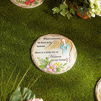DII Memorial Stepping Stone Collection, Cement, Someone in Heaven, 9.75 Diameter - color: Someone in Heaven