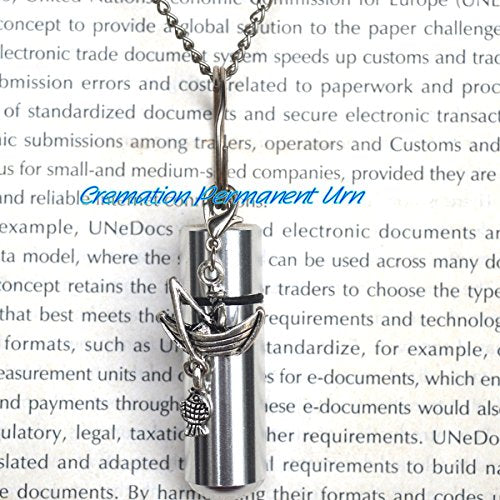 Fishing Urn Necklace Jewelry - Fishing Cremation Necklace Jewelry - Cremains - Ashes Necklace Jewelry - Memorial Jewelry