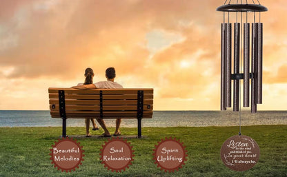 Sympathy Wind Chimes for Loss of Loved One, 40 Inch Memorial Wind Chimes for Loss of Loved Father/Mother/Lover, Commemorative Sympathy Bereavement Gifts for Condolences/Funeral (Copper)