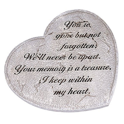 Roman You are Gone But Not Forgotten Heart Garden Stepping Stone 11 Inch