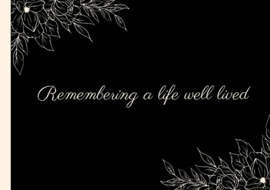 Funeral Guest Book Celebration Of Life | Memorial Service | 200 Guest Entries With Address | Sign In Condolence Book With Share A Memory: 8.5” x 6” Aesthetic Cover | Remembering A Life Well Lived