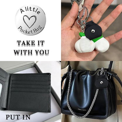 Pocket Hug Token for Women Men Him Birthday Inspirational Gifts for Daughter Friend Long Distance Gifts for Wife Mom - color: Light Remains