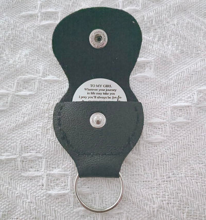 RFTWXHPN Pocket Hug Token Gift Keychain Christmas Birthday Gifts Long Distance Relationship Hug Tokens Keepsake Pocket Hugs - color: To My Girl Wherever Your Journey