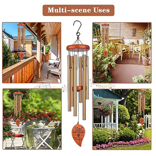 VENBEEL Pet Memorial Wind Chime, Dog Memorial Gifts for Loss of Dog, Pet Loss Sympathy Condolence Bereavement Passing Away Gift - color: B-leaf-gold