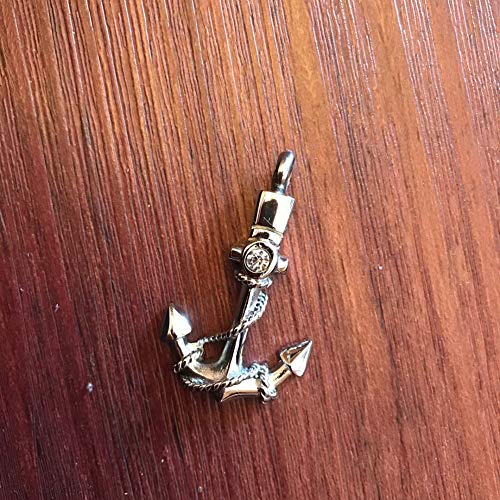 JMQJewelry Urn Necklace for Ashes Heart Anchor Keepsake Pendant - style: Anchor white