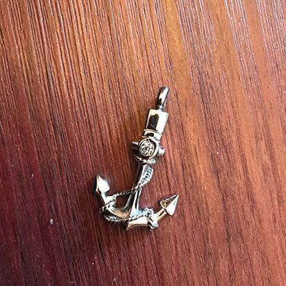 JMQJewelry Urn Necklace for Ashes Heart Anchor Keepsake Pendant - style: Anchor white