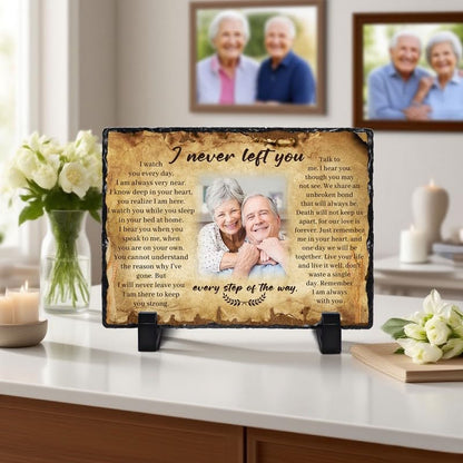 Personalized Memorial Picture Frame, Gifts for Loss of Loved One | Custom Photo & Name Sympathy Stone Frame, Customized Bereavement Condolence Gifts for Loss of Dad Mom Husband Wife Son - color: Style 3