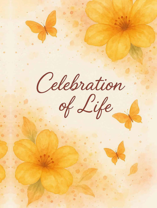 Celebration of Life - Funeral Guest Book: A Sign in Memorial Service Registry for Condolence and Remembrance