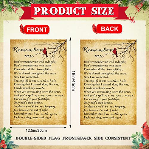 Unittype Cardinal Memorial Garden Flag 12x18 Inch Double Sided Cemetery